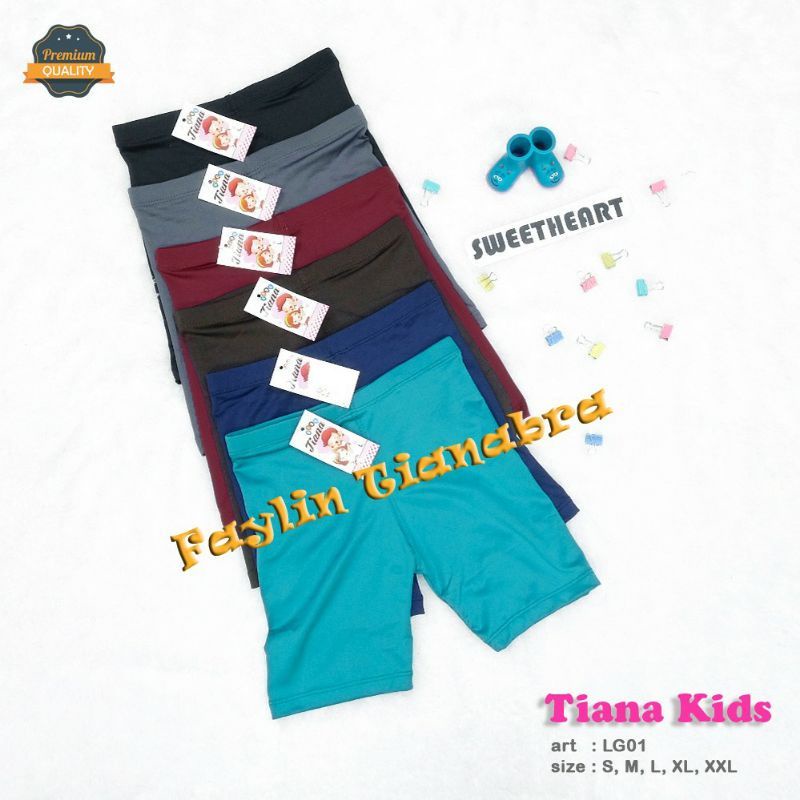 (6PCS) TIANA CELANA DALAMAN SHORT LEGGINGS ANAK UKURAN M-XXL