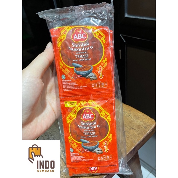 Sambal Terasi ABC sachet isi 10 / Sambel Terasi ABC nusantara sachet / Terasi ABC sak