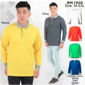 baju kerah pria baju kaos pria lengan panjang baju kaos lengan panjang pria baju polo pria KE92