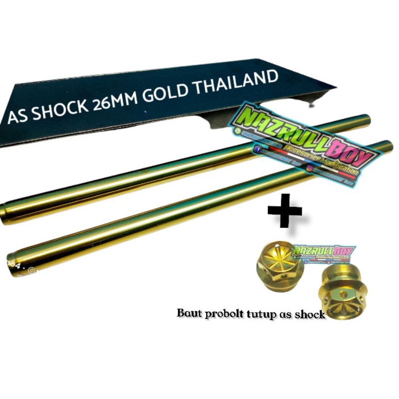 as shock sok gold satria Fu sonic as 26 mm nova dash,ninja r rr, vixion as shock thailand gold