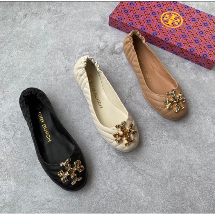 Authentic Sepatu Flat Tory Burch Original Flat Shoes Code 423913