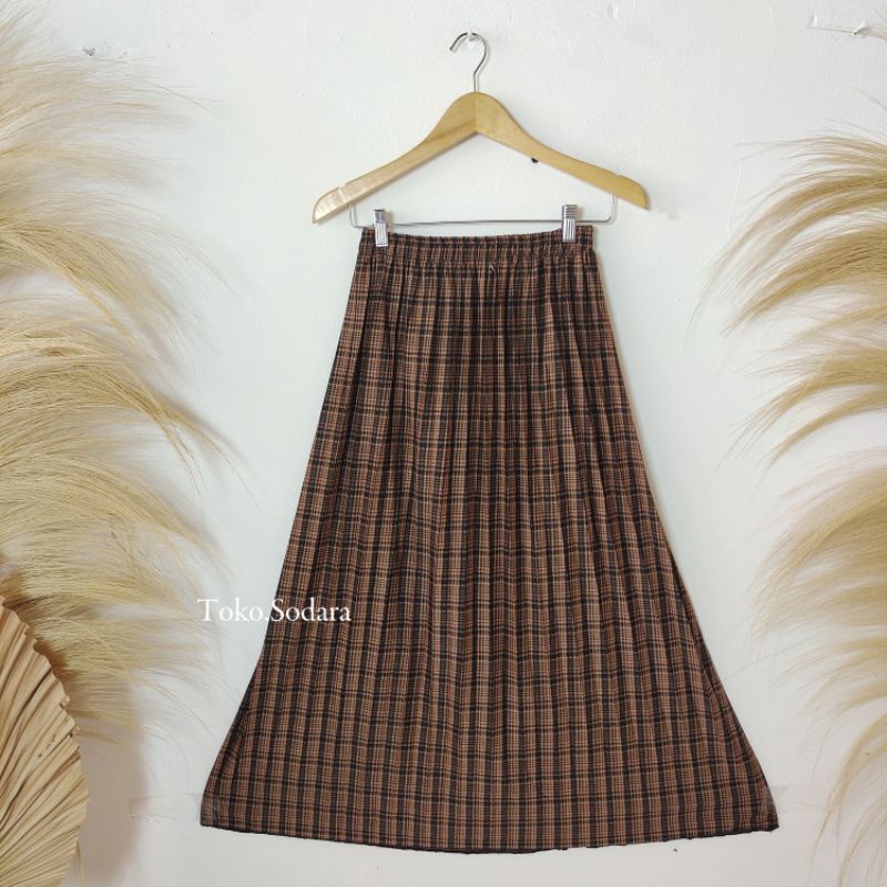 Rok Plisket Tartan // Rok Tebal Premium