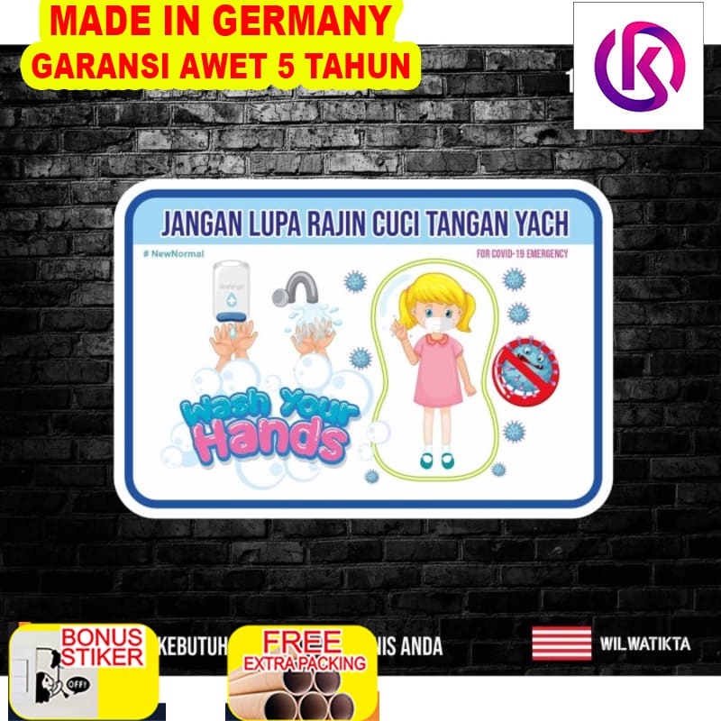 

Terlaris Sticker Safety Sign Warning Sign Cuci Tangan Untuk Anak
