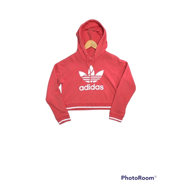jaket sweater hoodie wanita adidas crop tee