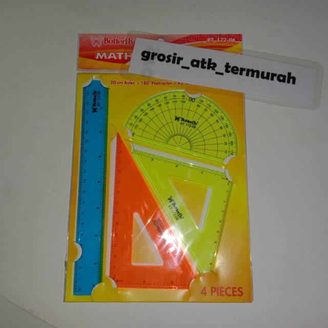

1paket penggaris matematical set Butterfly