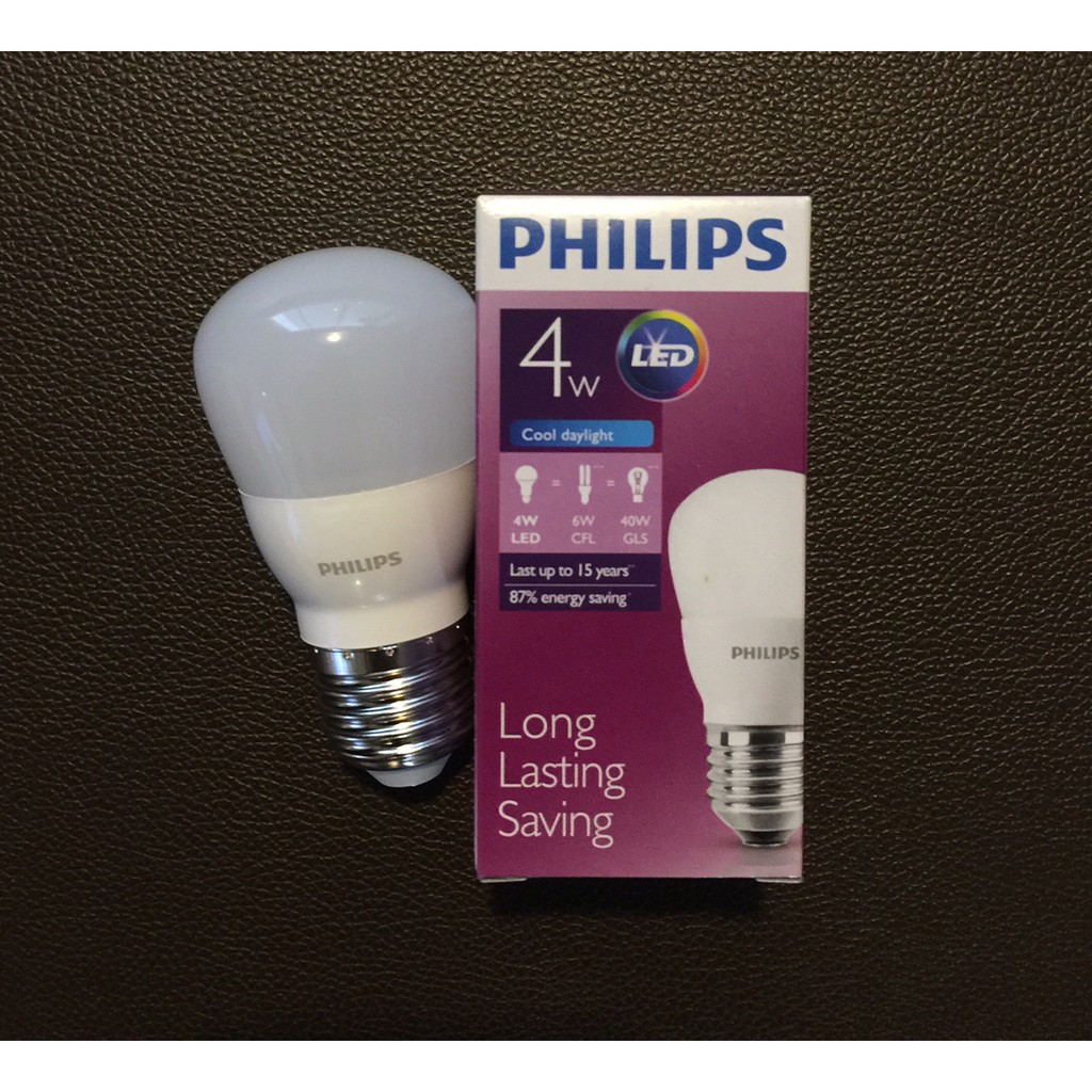  LAMPU  PHILIPS LED  4 WATT E27  220  240 V COOL DAYLIGHT 