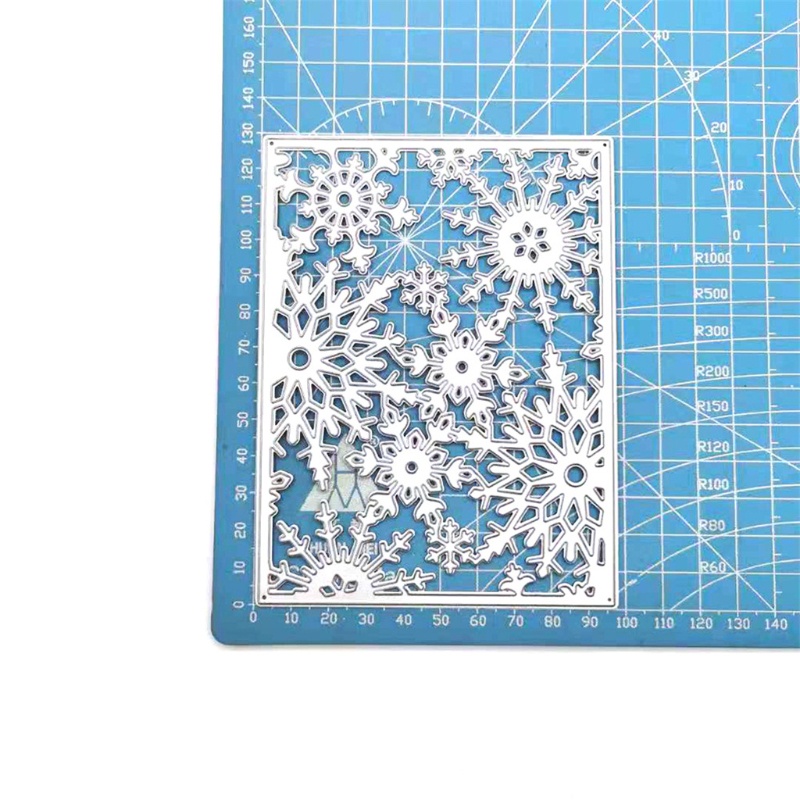 Zzz Cetakan Stensil Cutting Dies Motif Snowflake Natal Bahan Baja Karbon Untuk Scrapbook / Craft DIY