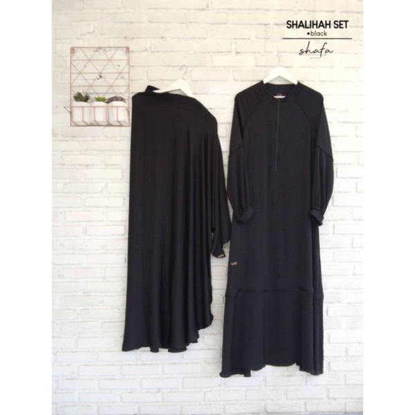 Shalihah Gamis set [Black] by Shafa Jilbab