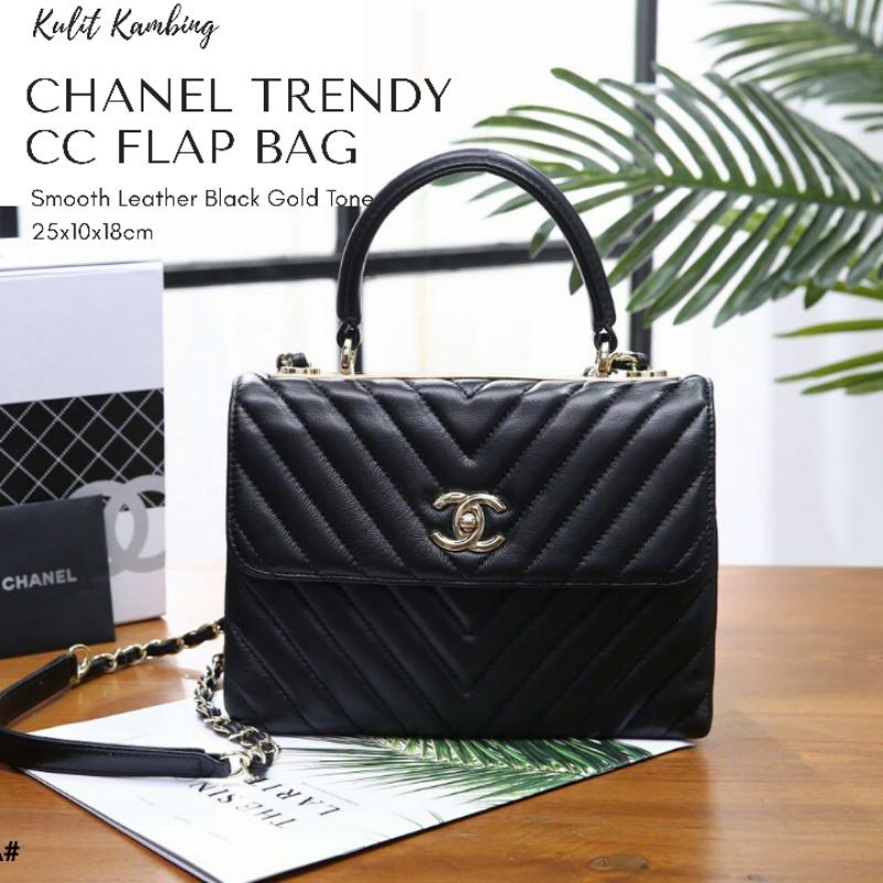TAS PREMIUM WANITA CHANEL TRENDY FLAP BAG TV92236A