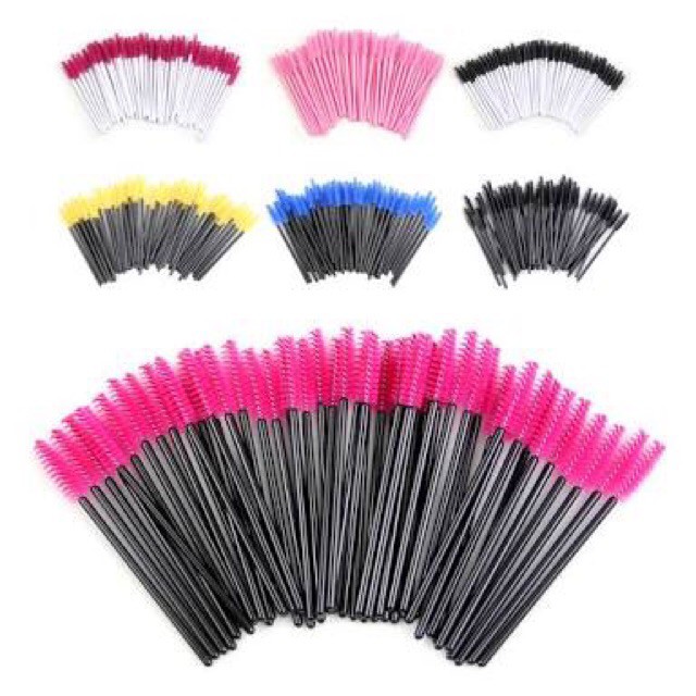 50 pc mascara wand / spoolie / brush bulu mata alis / eyelash eyebrow