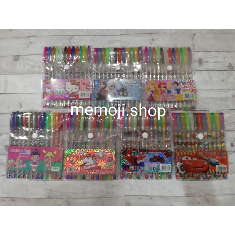 

Pulpen Glitter 12 Warna Karakter
