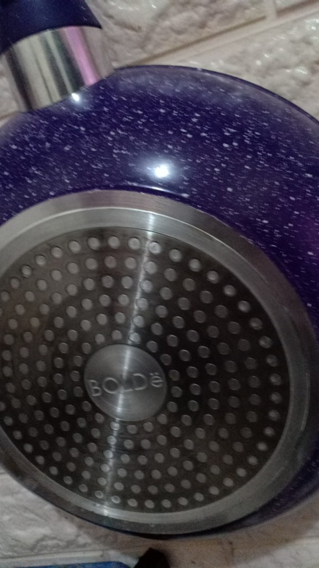 Bolde Super Pan Wok 26 Cm+panci 18 Cm Dengan Tutup Kaca Bahan Keramik Bonus Spatula & Spon