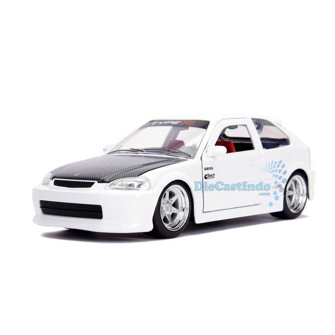 Jada Jdm Tuners 1997 Honda Civic Type-R, Putih - Skala 1:24 - Termurah 