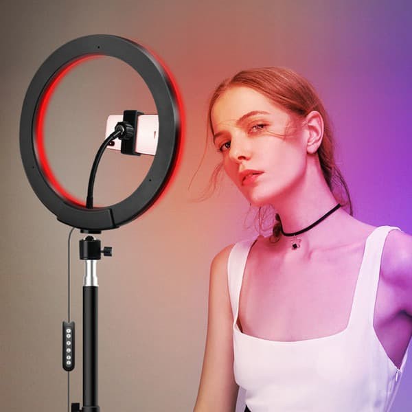 MIXIO Ring Light RGB 33CM + 2M Led Rainbow TRIPOD Video LED TIKTOK