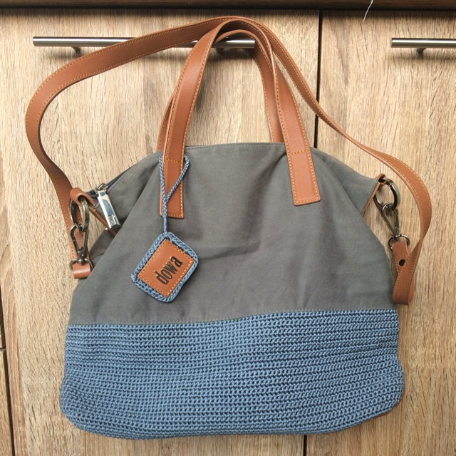 DOWA Tas Rajut mix Kulit Asli