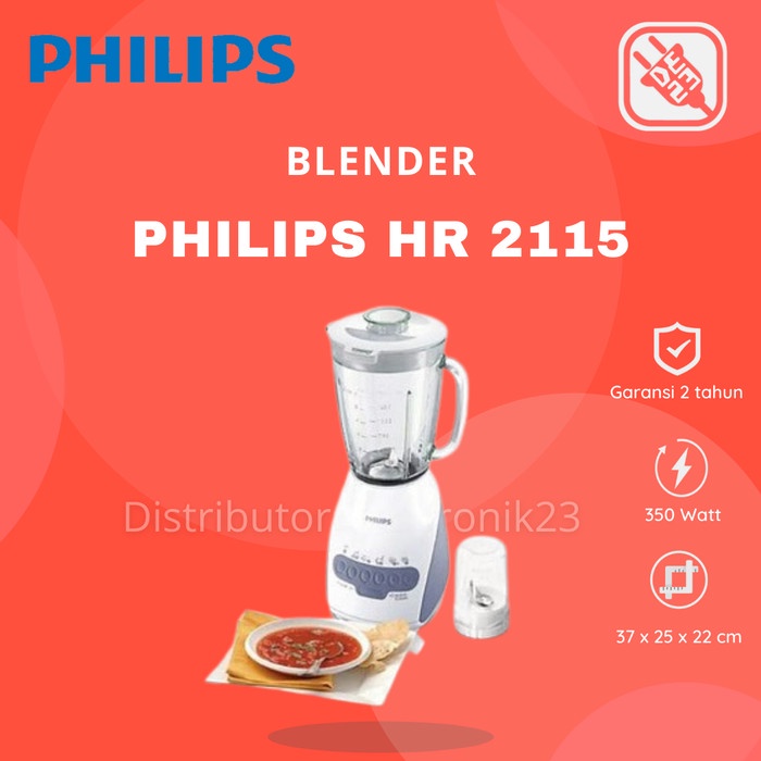 BLENDER PHILIPS PLASTIC HR2115 / BLENDER PLASTIK HR 2115