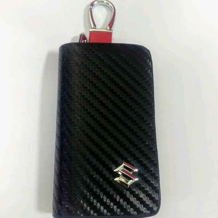 Dompet Stnk Carbon Universal Logo Honda Toyota Mitsubishi Nissan Suzuki Wuling Gantungan Kunci STNK