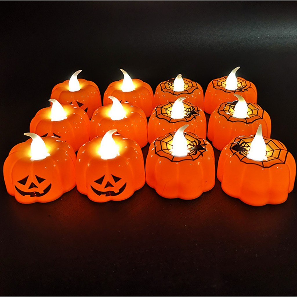 LALA lampu lilin labu pumpkin lamp hiasan pesta halloween dekorasi ornamen aksesoris