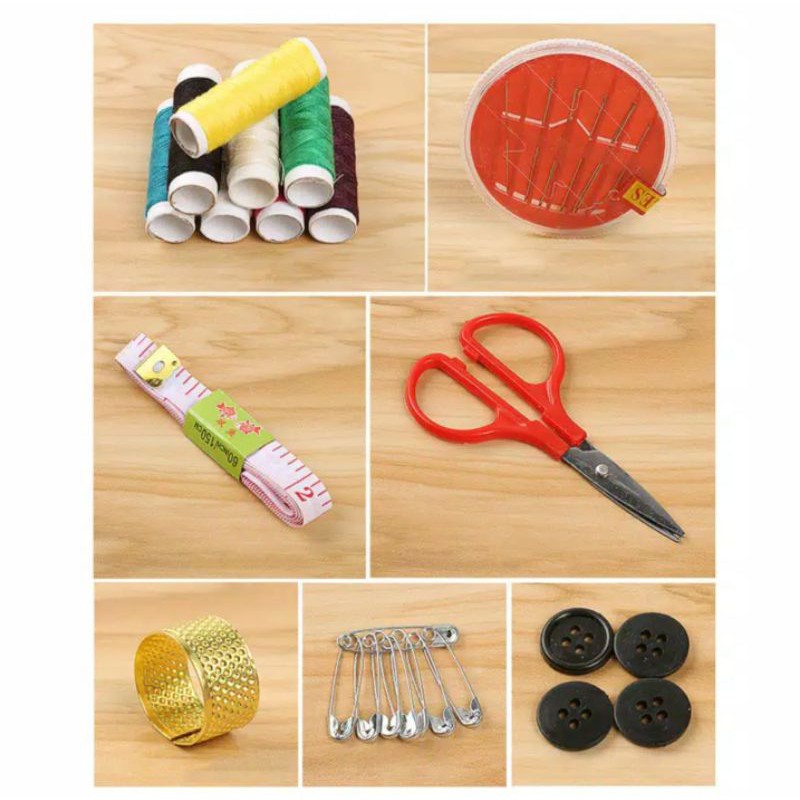 Alat Jahit Sewing Box Set Peralatan Benang Jarum Lengkap Praktis