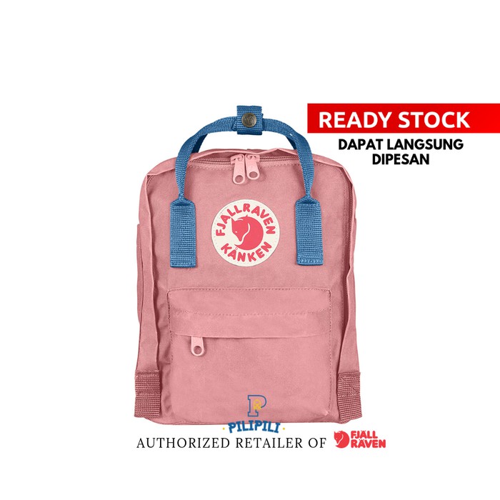 Tas Ransel Kanken Mini ORIGINAL Pink - Air Blue Backpack
