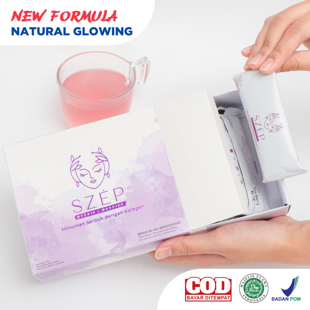 SZEP HI-COLLAGEN TRIPEPTIDE | Collagen pemutih badan & wajah alami, sudah BPOM & Halal.