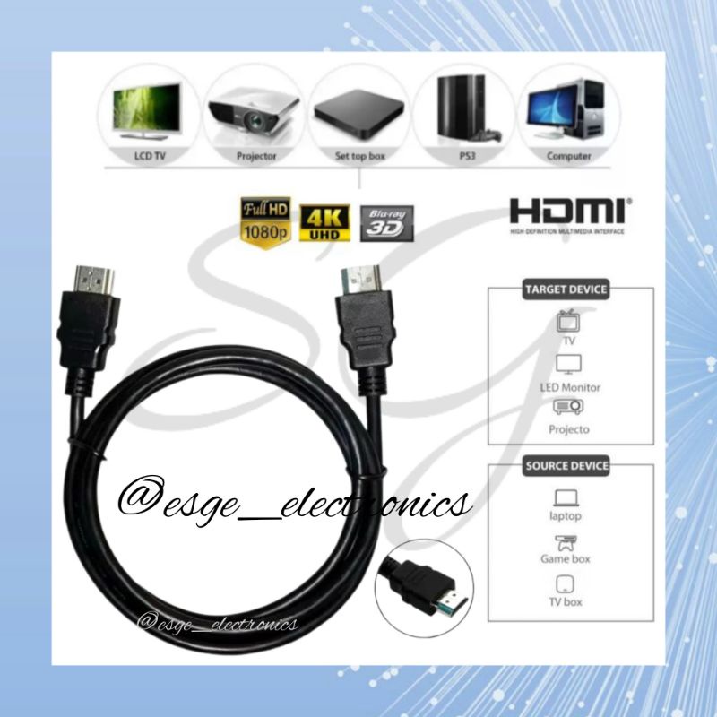 KABEL HDMI KABEL VGA KABEL HDTV KABEL TV KABEL AUDIO KABEL VIDEO KABEL HITAM 1.5M 1.5 METER HDMI CABLE MALE TO MALE KABEL VGA KABEL DVD KABEL TV KABEL PRINTER KABEL LAPTOP KABEL PROJEKTOR KABEL HDMI TO HDMI 1.5 M 1.5METER KABEL HITAM KABEL TV LED LCD