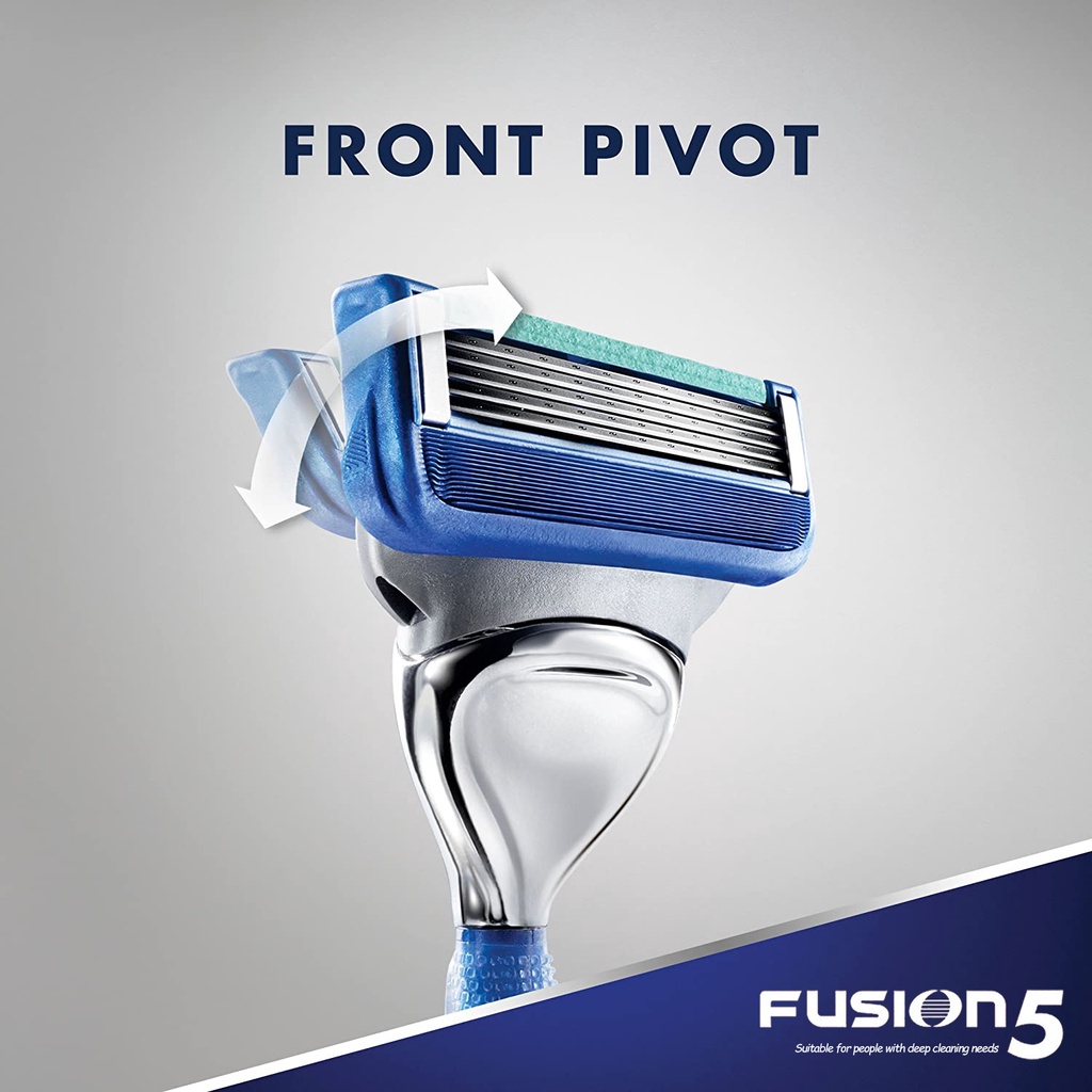 Pisau Cukur 5 Lapis Kepala Pengganti Bahan Stainless Steel Untuk Gillette Fusion 5 Gagang