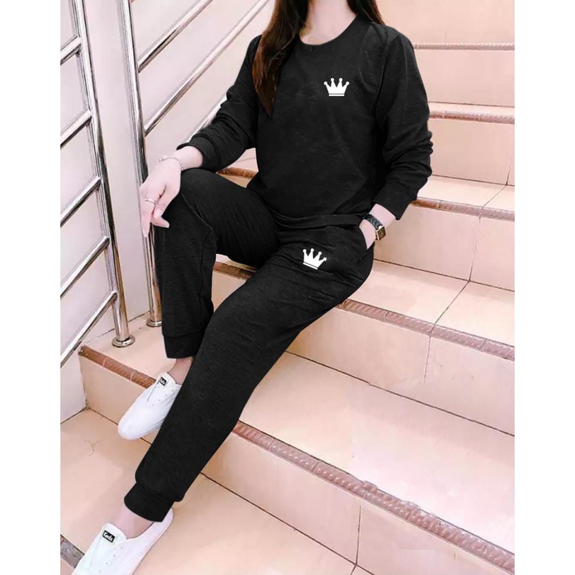 setelan   MAHKOTA  / satu set   / baju + celana / baju senam / baju sanatai / fashion wanita - mukzhop