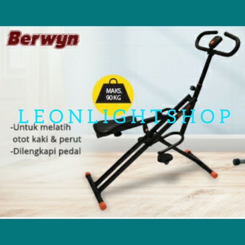 BERWYN BODY CRUNCH HITAM/ALAT ANGKA BEBAN/ALAT GYM BEBAS/ALAT GYM DAN FITNESS/ALAT PENGECIL PERUT