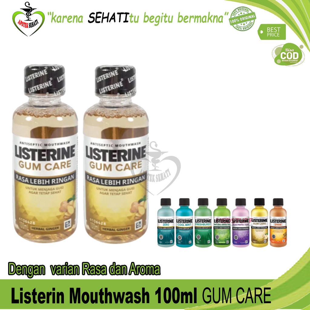 Listerin Obat Kumur 100ml Antiseptik Sariawan Bau Mulut Mouthwash