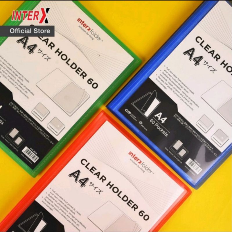 

RB Clear Holder A4 60 pocket Inter X / Display album / Dokumen Keeper