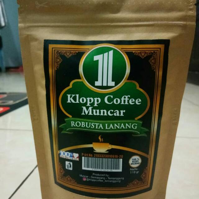 

Klopp coffee muncar robusta lanang 110gr