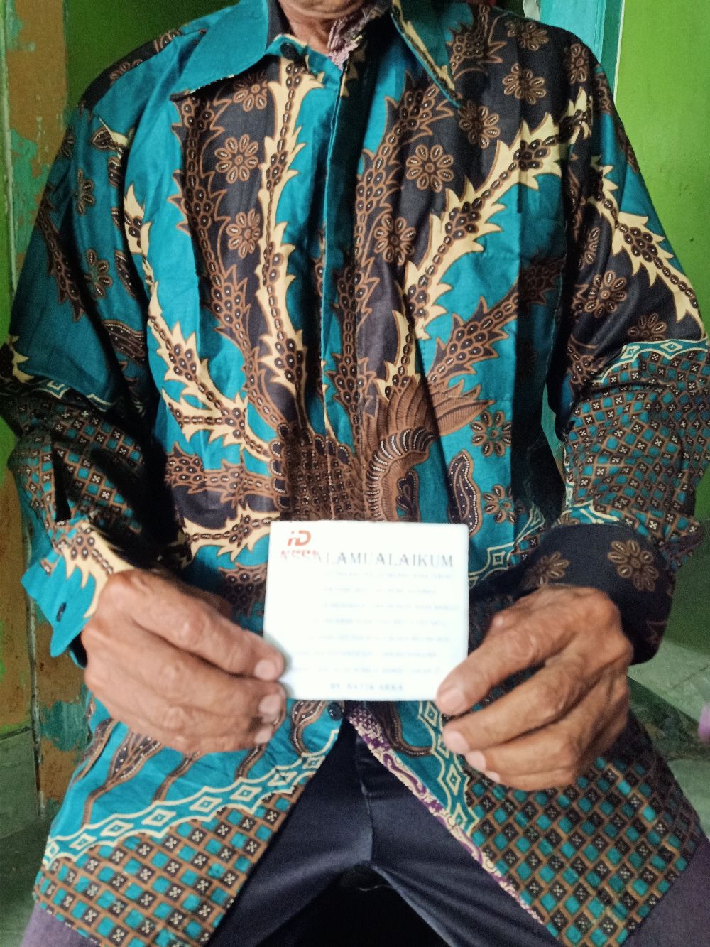 Kemeja  Batik Pria Lengan Panjang Size M L Xl Xxl 3l  Bswart Batik Hrb026 Kenongo Kemeja Batik