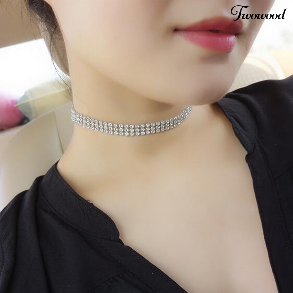 Kalung Choker Rantai Klavikula Bahan Aluminum Untuk Wanita