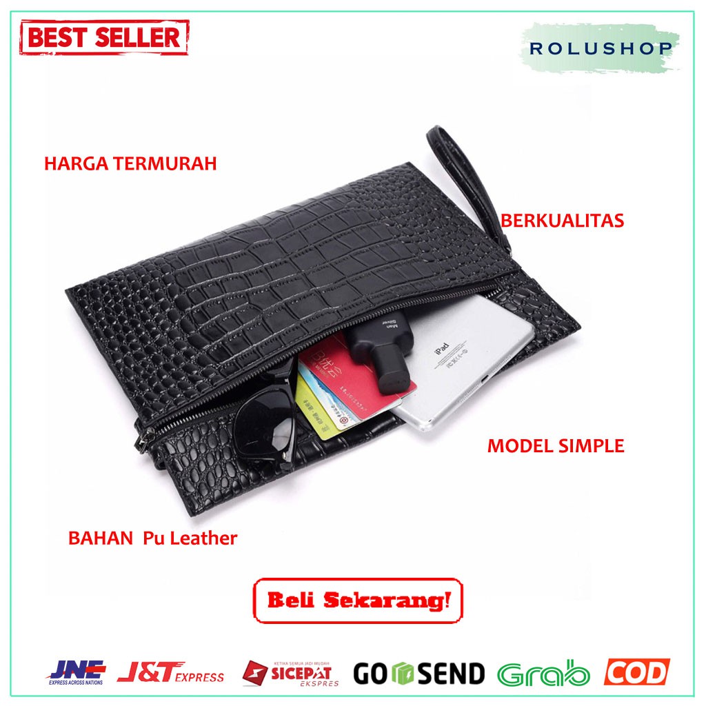 Tas Pria Original Pinggang Kulit Handbag Import E4D4 Tas Mini Anti Air Polos Anak Waistbag Hits