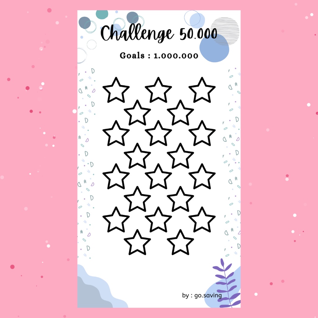 

Binder Saving Challenge 50.000 / Tantangan Menabung Binder A6