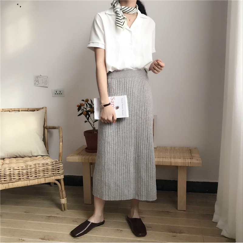 XIAOZHAINV Blouse Wanita Korean Style Lengan Pendek 307