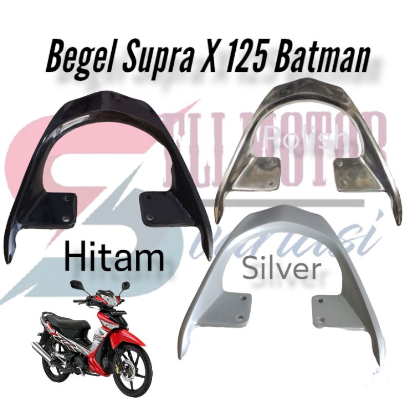 Begel Behel Pegangan jok Belakang Supra X 125 Begel Supra X 125 Batman Model Ori