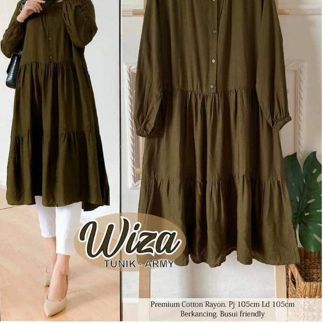➼ tunik rayon || wiza tunik bd || tunik polos || baju muslim ✵