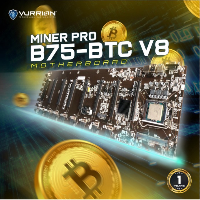 VURRION MOTHERBOARD B75 MINER PRO V8 MOTHERBOARD MINING