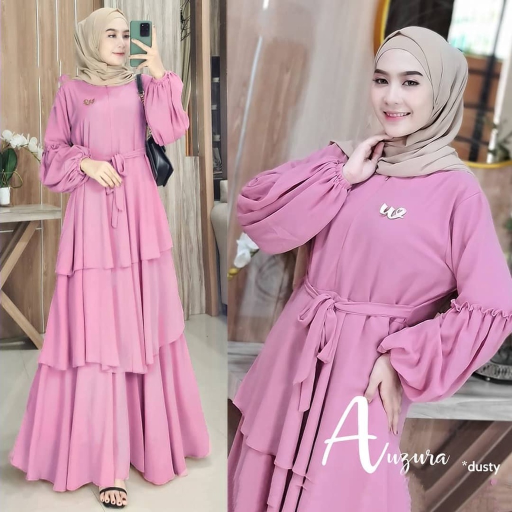 ANZURA DRESS BL CERUTY BABYDOLL FULL PURING LD 110 CM PB 138 CM RESLETING DEPAN / BUSUI  TERBARU 2022