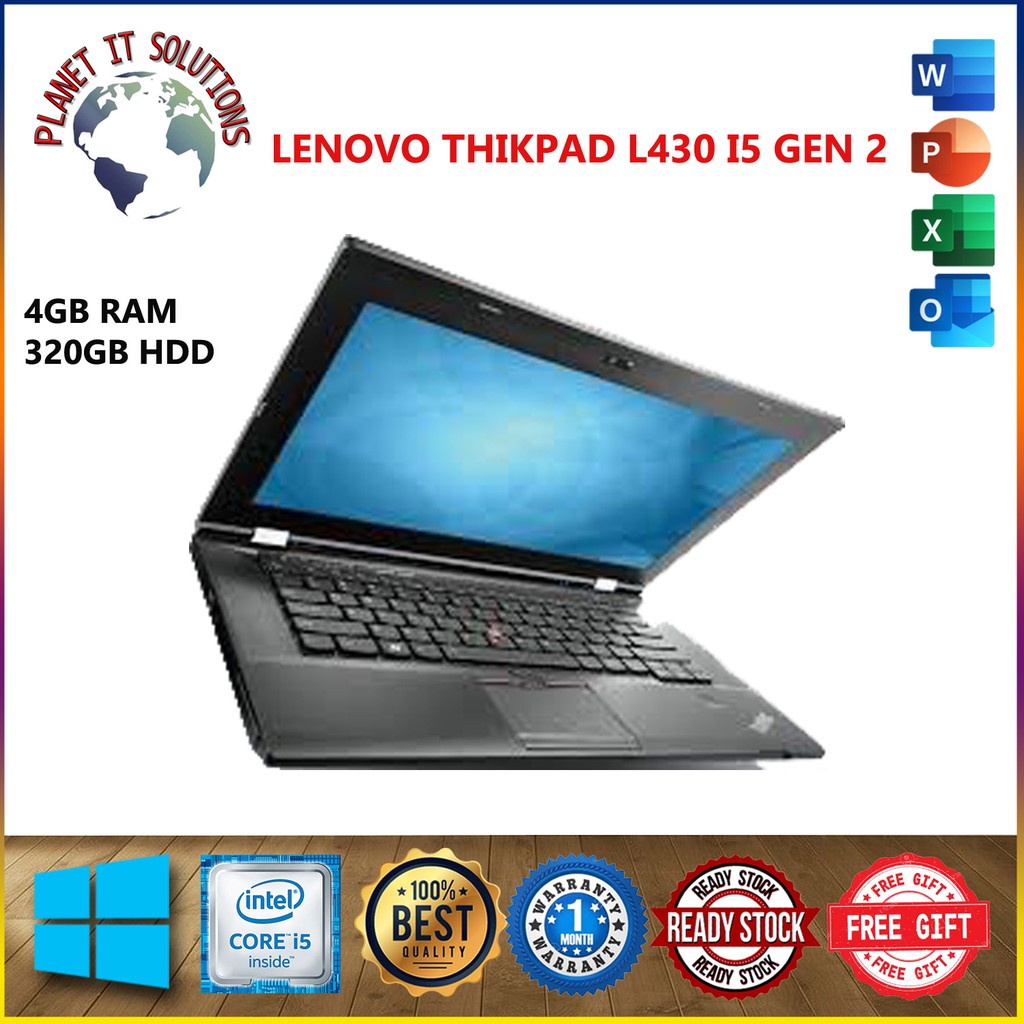 GAS BOSKUH LENOVO THINKPAD L430 INTEL CORE i5 Gen 3 4GB RAM - 320GB HDD