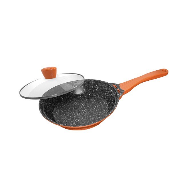 Kirin Suling Frypan 26 Cm Penggorengan Granite Classic - Orange