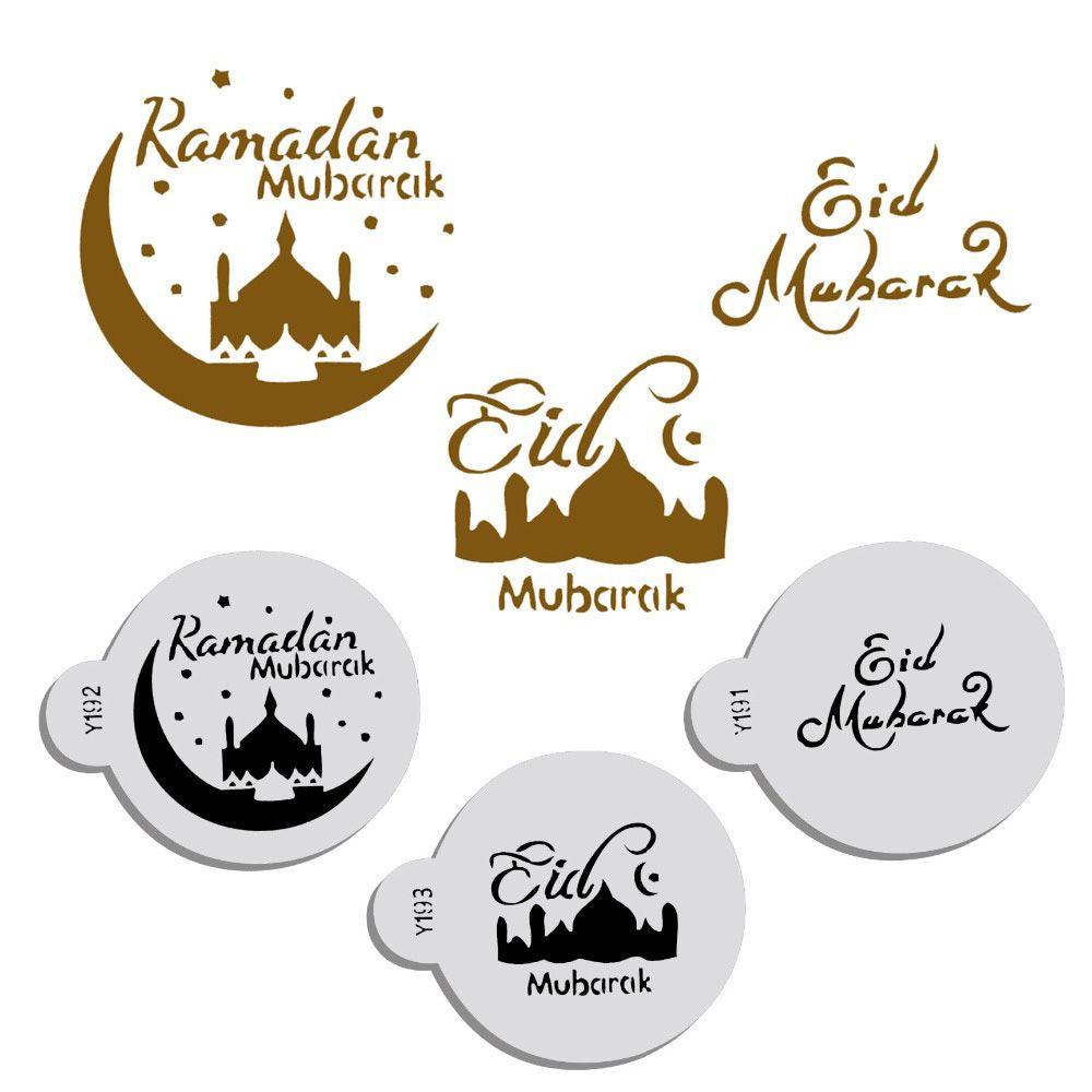 Populer 3 /6PCS Kopi Stensil Kue Masjid Lebaran Kue Kering Alat Cetakan Biskuit Mubarak