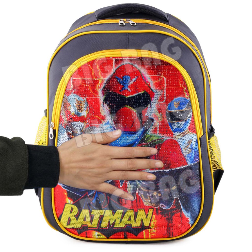 Tas Ransel Usap Anak Laki Laki Karakter Batman power Rangers + FREE BOTOL - Tas Sekolah Best Seller