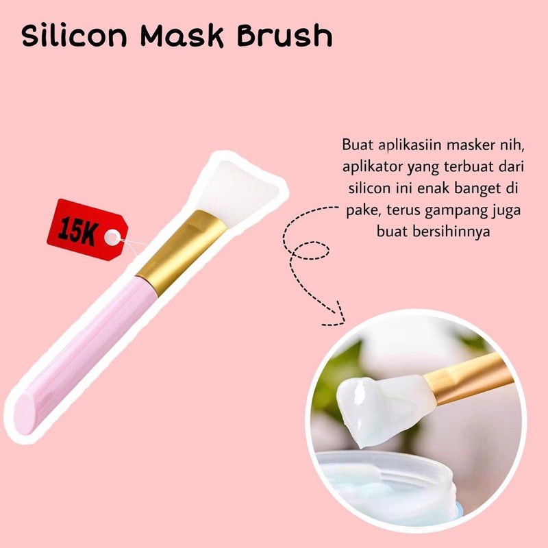 `ღ´ PHINKL `ღ´ kuas masker silikon gagang pastel duyung lebar untuk oles masker gelatin