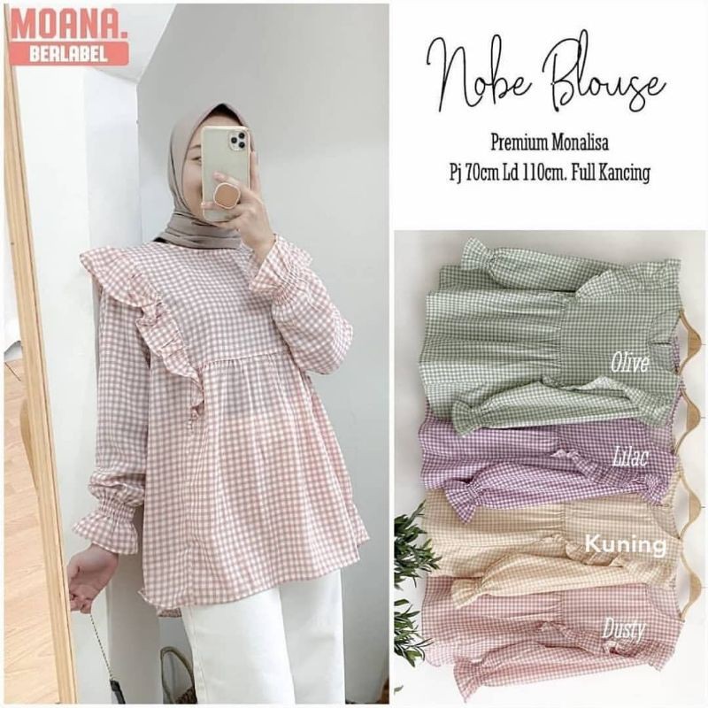 Nobe Blouse ATASAN, TUNIK, Blouse wanita, atasan wanita, BLOUSE, Fashion muslim, baju wanita, fashio