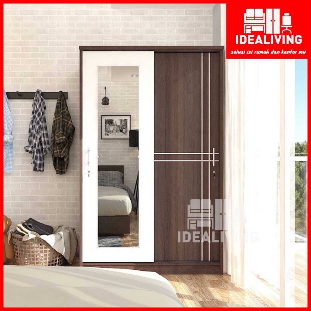 Olympic Lemari Sliding / Lemari Pakaian Cermin / Lemari Baju Cermin / Tempat Penyimpan