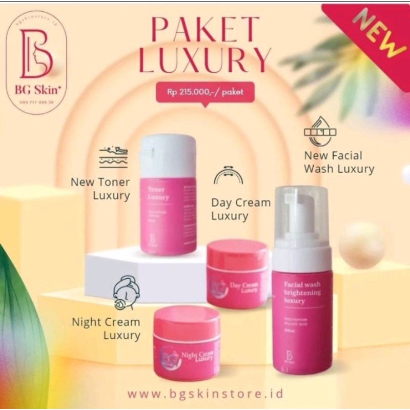 PAKET LUXURY (NEW PACKAGING)WHITENING BEAUTY GLOW BG SKINCARE