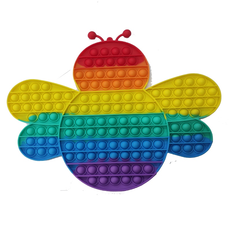 Pop it fidget toy Ukuran Super Jumbo push pop it rainbow mainan edukasi stress release-Kumbang Jumbo RGB